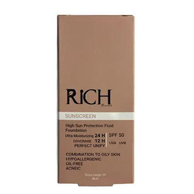 rich-Beige-roشسیشی2se-30-30ML.webp کرم ضد آفتاب ریچ مناسب پوست های چرب شماره 30 رنگ بژ طبیعی - Image 1